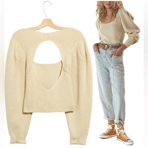 Free People Saffron Open Back Sweater